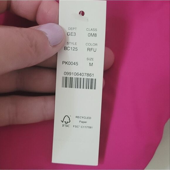 New J.Crew Curved-Waist Cheeky Bikini Bottom in Pink Size Medium NWT - Picture 4 of 9